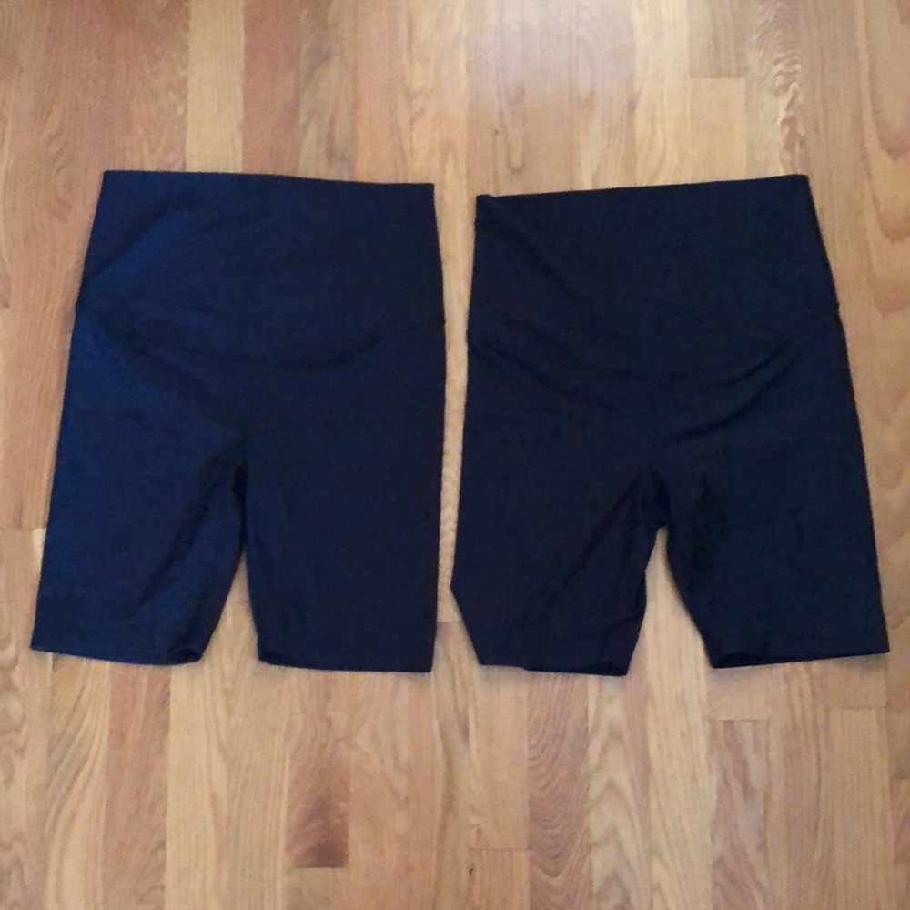 Two pairs of Old Navy MATERNITY bike shorts, size Small